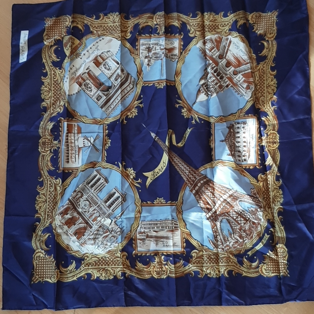 Vintage Paris themed scarf